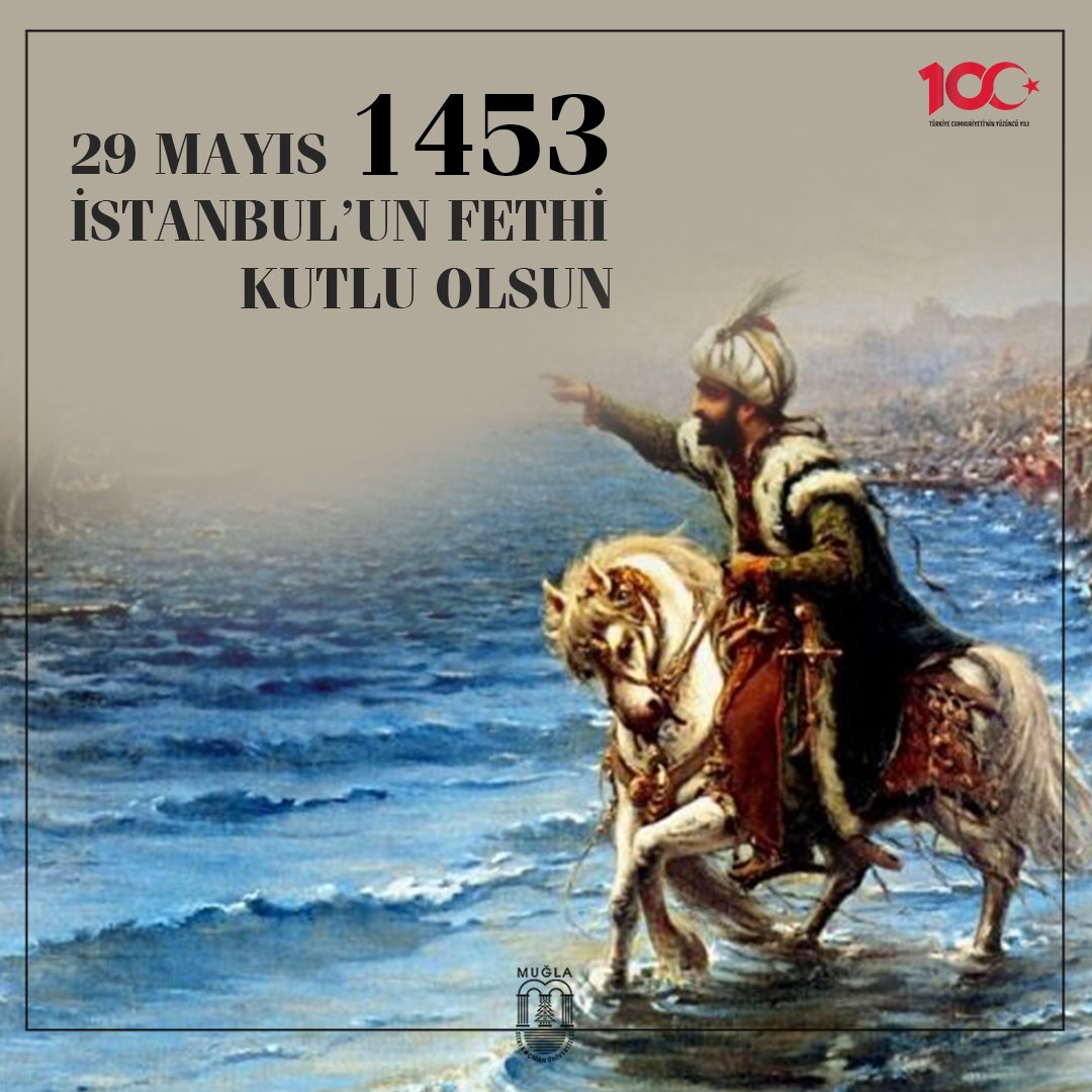 Dünya tarihinin akışını değiştiren #İstanbulunFethi 'nin 571. yıl dönümü kutlu olsun. Büyük komutan #FatihSultanMehmet Han ve muzaffer ordusunu rahmet ve minnetle anıyoruz.