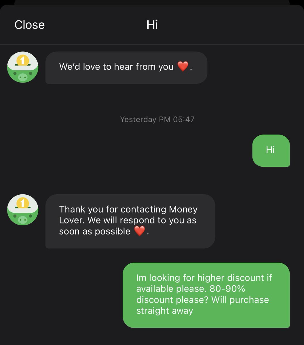 ANHAMo7's tweet image. HARGA ONE TIME OFF RM200. TAPI DAPAT DISCOUNT 50% FOR FIRST TIME REGISTER. 

NAK DISCOUNT LAGI, MINTA KAT SUPPORT DIA. DAPAT 80% OFF. DAPAT LA RM50

THE POWER OF ASKING 🤝🏼

THANK YOU INTRODUCE APPS MONEY LOVER