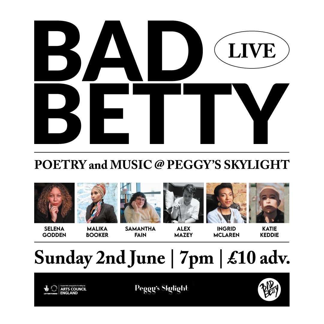 BAD BETTY LIVE THIS SUNDAY! Artist 🧵 1/9 It’s going to be epic come join us at @peggysskylight Doors at 6pm for food! Hosted by @brizzaling Tickets: peggysskylight.co.uk/events/bad-bet…
