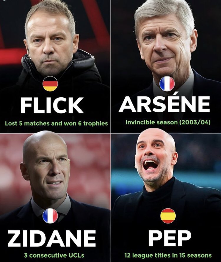 out of these four, which managerial record is the hardest to beat🤔?