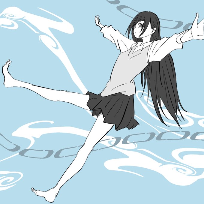 「barefoot very long hair」 illustration images(Latest)