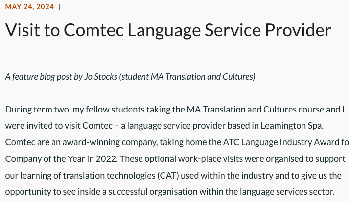 Translation at Warwick tweet media