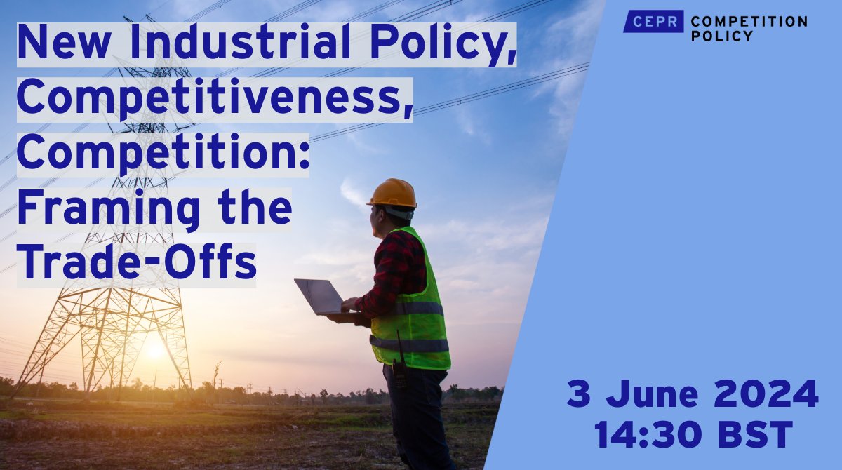 New Industrial Policy, Competitiveness, Competition: Framing the Trade-Offs 3 June 14:30 BST Industrial #policy is back in the spotlight. In this webinar industry experts will explore its implications for #competitiveness and #competition enforcement. ✒️ow.ly/rSFq50RzbPF