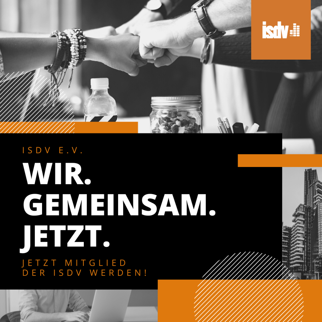 Die isdv setzt sich für mehr Selbständigkeit ein und für deutlich mehr Einbeziehung in die politischen Entscheidungen. 

Werde jetzt Mitglied der isdv.
Wir. Gemeinsam. Jetzt.

Mehr dazu unter: isdv.net

#isdv #selbstaendigkeit #wirGemeinsamJetzt #stopptDasDumping