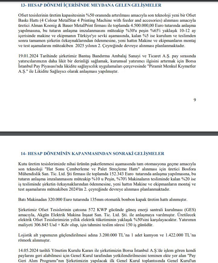 Kapasite artış yatırımlarına rağmen senelik 380milyon serbest nakit akışı üreten 248 milyon net nakitte olan bntas’ın pd’sinin 1.4 milyarda olması ilginç..Güzel bir small cap hikayesi çıkabilir #bntas