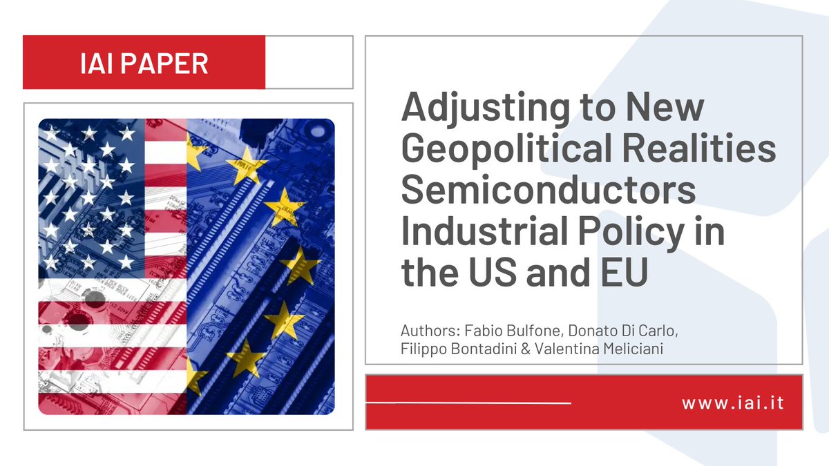 Istituto Affari Internazionali - IAI (@iaionline) on Twitter photo 🇺🇸 & 🇪🇺 strategies in the #semiconductor industry: the US has a centralized model & robust funding, while the EU has a decentralized approach & targeted funding by MS.
Read more in this #IAIPaper by <a href="/FabioBulfone/">Fabio Bulfone</a> <a href="/donadica/">Donato Di Carlo</a> @f_bontadini & <a href="/VMeliciani/">Valentina Meliciani</a>
➡️ iai.it/en/node/18517 🇺🇸 & 🇪🇺 strategies in the #semiconductor industry: the US has a centralized model & robust funding, while the EU has a decentralized approach & targeted funding by MS.
Read more in this #IAIPaper by <a href="/FabioBulfone/">Fabio Bulfone</a> <a href="/donadica/">Donato Di Carlo</a> @f_bontadini & <a href="/VMeliciani/">Valentina Meliciani</a>
➡️ iai.it/en/node/18517