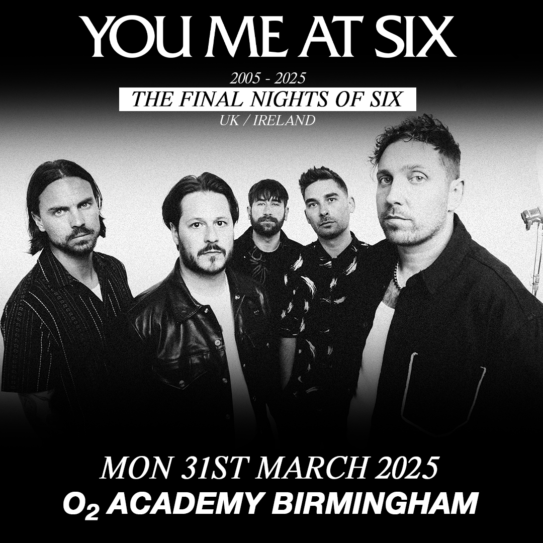 .@YouMeAtSix take their final lap of the UK for their farewell tour, here on Monday 31 March. Priority Tickets available now - amg-venues.com/77Q850RSly9