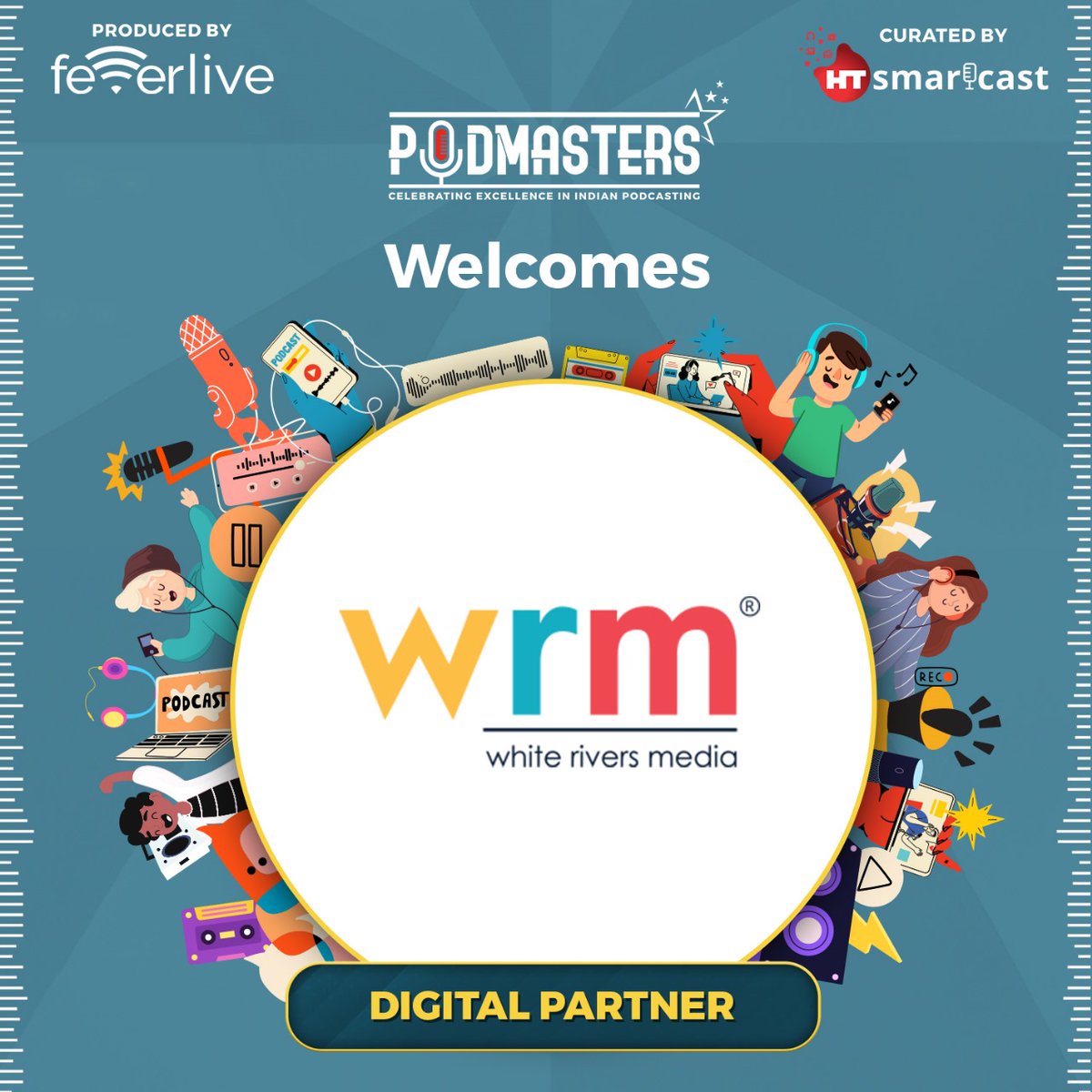 Joining hands together to amp up the Indian podcasting game at #Podmasters2024, welcoming aboard @WhiteRiversM  as our Digital Partner 🔥                                  #DigitalPartner #PodmastersAwards #IndianPodcasting #IndianPodmasters #Podcast