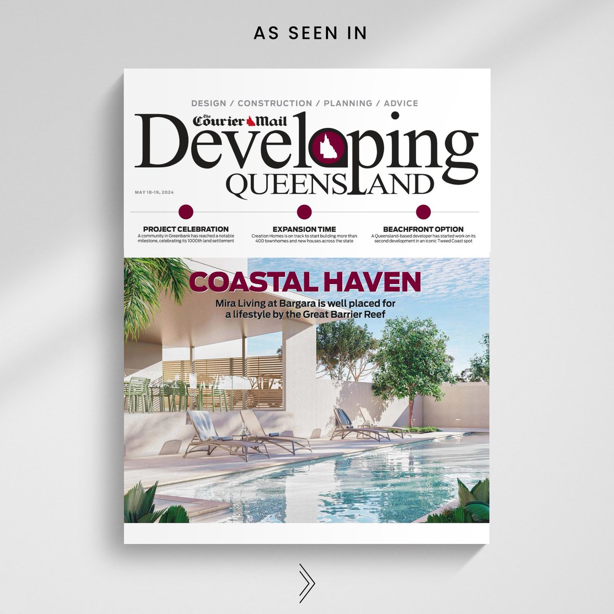 PlaceProjects's tweet image. | DEVELOPING QUEENSLAND with Place Projects
By The Courier Mail

read the complete article here 🔗 ow.ly/oCN850RZNaa

Discover more about this limited waterfront opportunity today
miraliving.com.au

" Find your happy Place... "