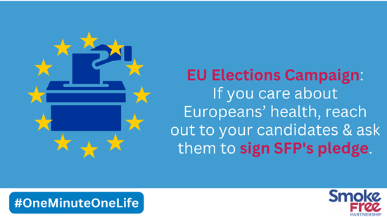 EuroHealthNet's tweet photo. Every minute in Europe, a life's lost to #tobacco - that's 700,000 avoidable deaths each year.

Sign @PartnershipFree's pledge, urging future EU Parliament members to champion #tobaccocontrol &amp; ensure a tobacco-free generation by 2040!

👉https://t.co/USj6Vjn3Ij #OneMinuteOneLife https://t.co/sd9d0lFHXZ