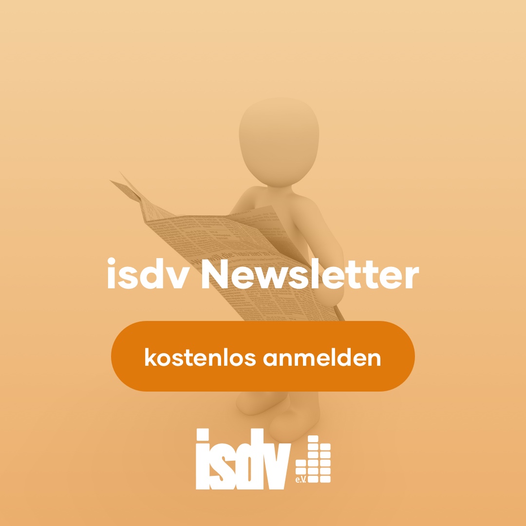 Alles für Selbständige, die Branche und den ganzen Rest. Jetzt anmelden und auf dem Laufenden bleiben als Mitglied, für die Presse, Politik, und für Interessierte. Sogar als Nicht-Mitglied (wieso will man das denn noch sein?).

Kostenlos anmelden unter: isdv.net/newsletter