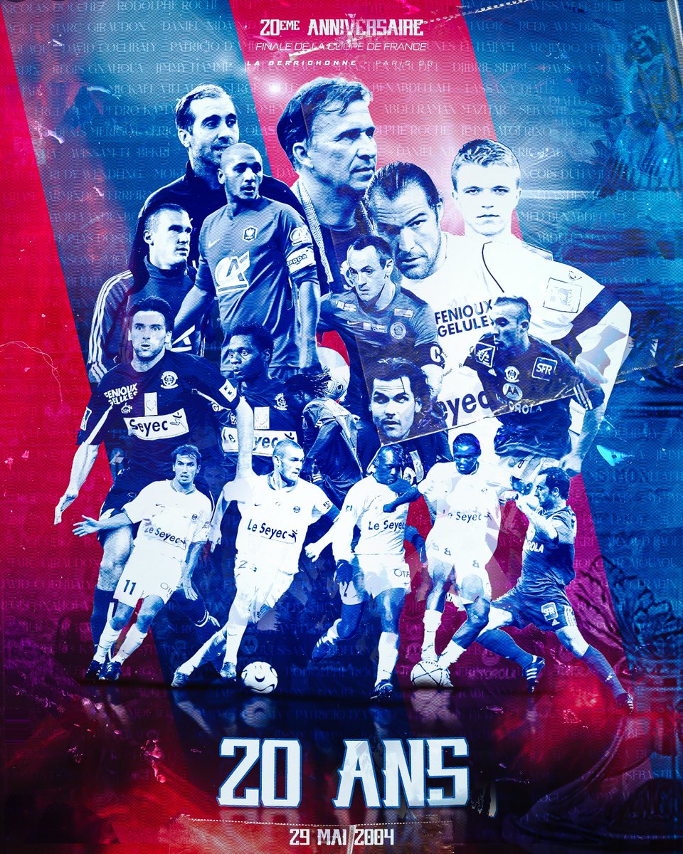 𝟮𝟬 𝗮𝗻𝘀 𝗱𝗲́𝗷𝗮̀ 🏆 Le 29 Mai 2004, La Berrichonne affrontait le @PSG_inside au Stade de France pour sa première finale de Coupe de France de son histoire. 𝗝𝗼𝘆𝗲𝘂𝘅 𝗮𝗻𝗻𝗶𝘃𝗲𝗿𝘀𝗮𝗶𝗿𝗲 𝗠𝗲𝘀𝘀𝗶𝗲𝘂𝗿𝘀 !