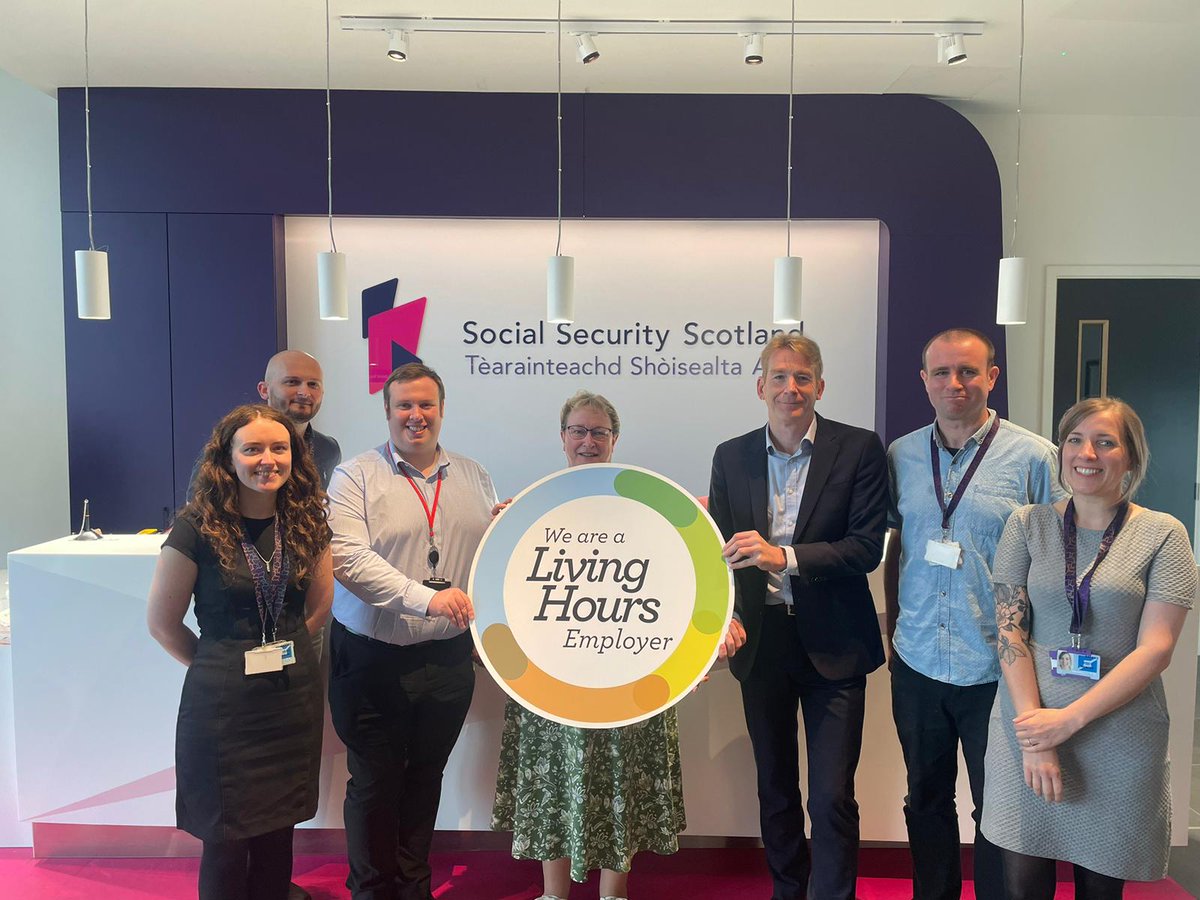 We are delighted to welcome our first #LivingHours employer in #Dundee! Thank you for joining us @SocSecScot & giving workers the security & stability they need and deserve.

Read the story here: bit.ly/3Kimtoy