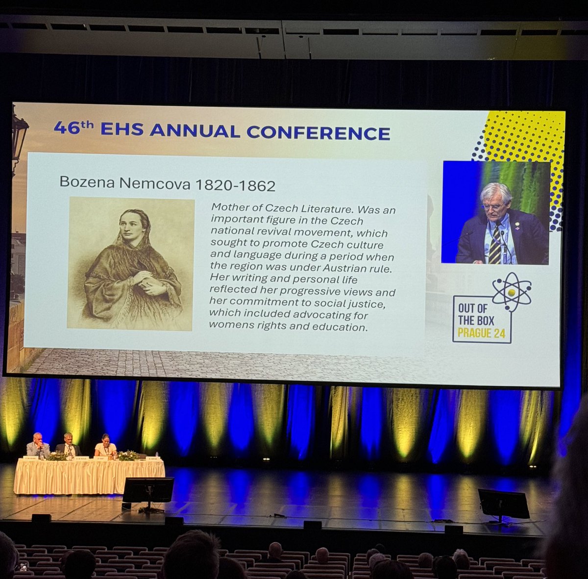 Excited about #EHS2024 in Prague! 

Right off the bat, a bold video supporting Ukraine 🇺🇦 

#thinkoutsidethebox

Spain 🇪🇸 taking the session by storm featuring back to back videos from Dr. Garcia Ureña! 

Heated discussions on SCOLA 🔥