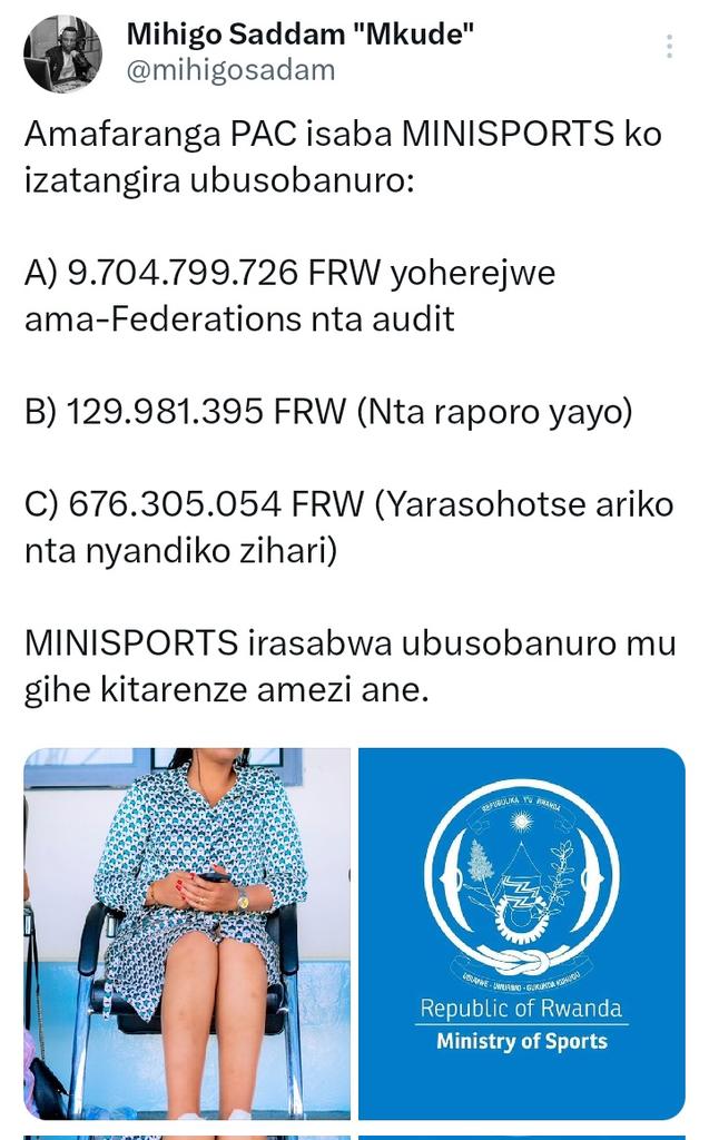 Ni gute PAC ivogera Ministeri gutya uko yishakiye wee?? 

Hano Mama Mimosa na team ngari yacu ibisobanuro turabitanga knd ndabizi neza ko birumvikana 🤷