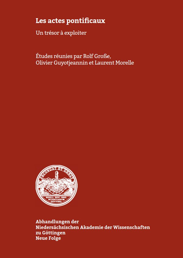 Publication de votre serviteur : "Les documents pontificaux dans la masse (VIIe–XIIIe siècle). Machine learning, stylométrie et sémantique historique", in R. Große, O. Guyotjeannin, L. Morelle (dir.), Les actes pontificaux. Un trésor à exploiter, 2024 : univerlag.uni-goettingen.de/handle/3/isbn-…