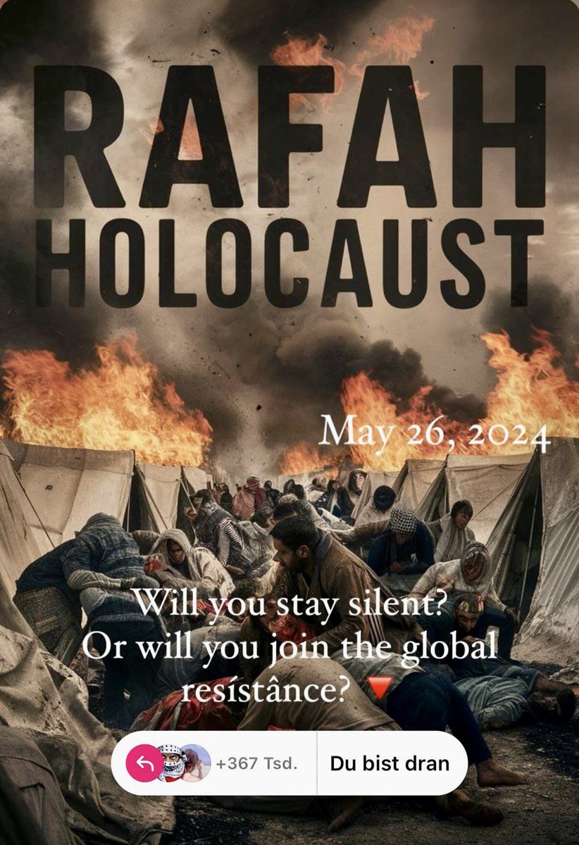 Das hier geht auf Instagram gerade viral. Nein, was in Rafah passiert, ist kein Holocaust. Protest gegen Israels Krieg ist völlig legitim, Shoa-Relativierungen nicht.