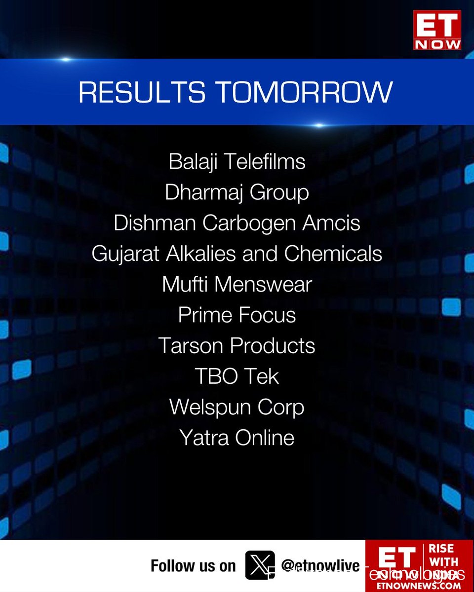 #Q4WithETNOW | Result Calendar - These companies will be declaring Q4 results tomorrow👇