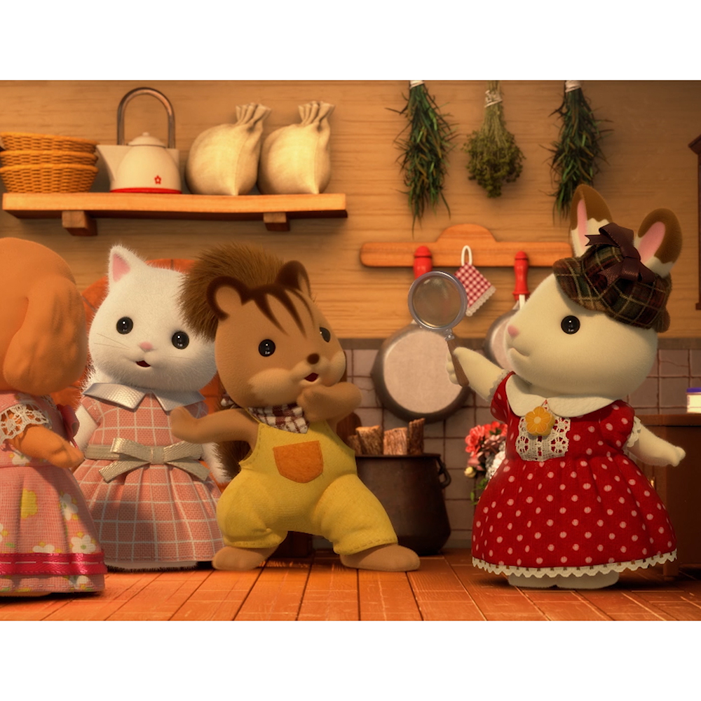 'I'll use my trusty magnifying glass to find some clues!' 🔍 Freya is playing detective with her friends. What kind of mystery do you think they'll solve today? 💡 #play #friends #fun #happy #sylvanianfamilies #sylvanianfamily #sylvanian #calicocritters #calico #dollhouse