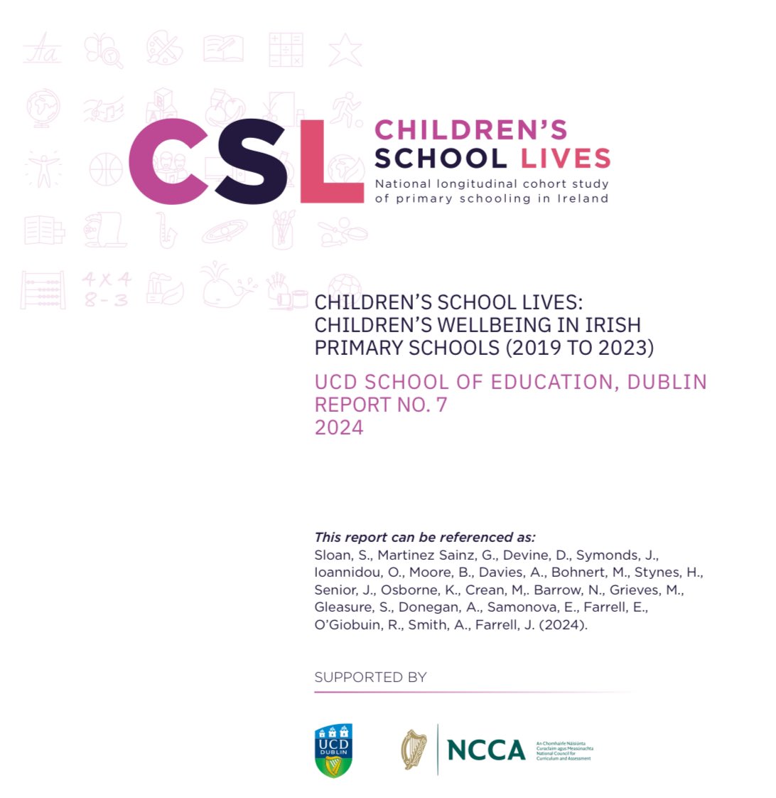 🚨 Report 7 from Children’s School Lives is now published on the #CSLstudy website. 🔗 Read the report in full here: cslstudy.wpenginepowered.com/wp-content/upl… 🧵 Offering a compelling picture of the centrality of children’s school experiences to their wellbeing, some key findings included: 1/11
