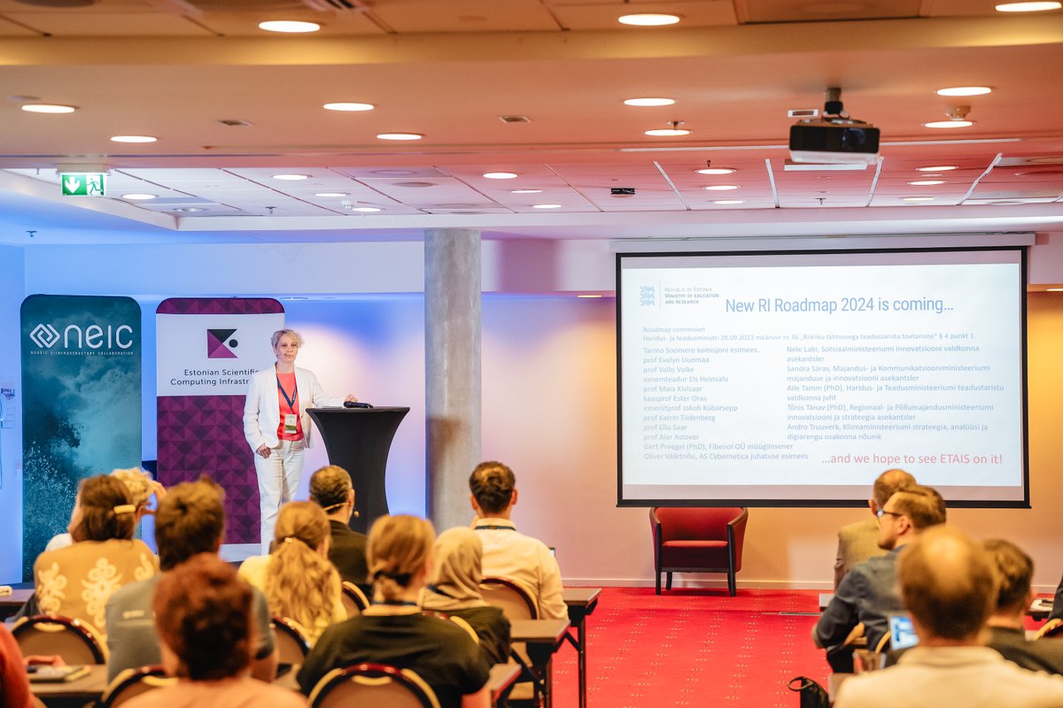 🌐 The NeIC conference in Tallinn gathers 100 experts from Nordic and Estonian e-infrastructures to discuss ongoing and future collaborations. Our Head of Research Infrastructure Aile Tamm is among the leaders discussing e-infrastructure partnerships.
#NeIC2024 #TechDialogue