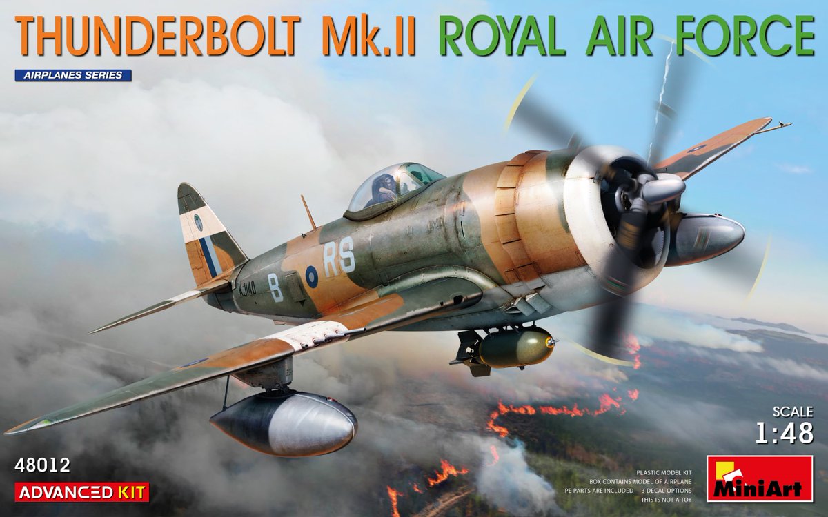 New #MiniArt Kit Coming Soon: 48012 THUNDERBOLT Mk.II. ROYAL AIR FORCE. ADVANCED KIT miniart-models.com/product/48012/ Plastic Model Kit 1:48 Scale