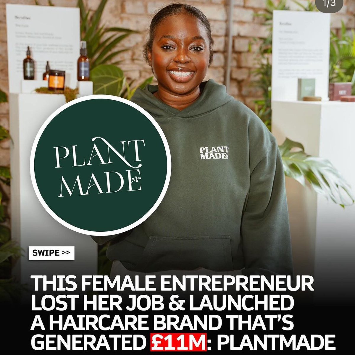 Damnnnnn she started this business with £100 from her mums kitchen and has now generated £11million in sales from over 160,000 orders. 

Just START that business where you are with what you have!!!!💰👏🏾