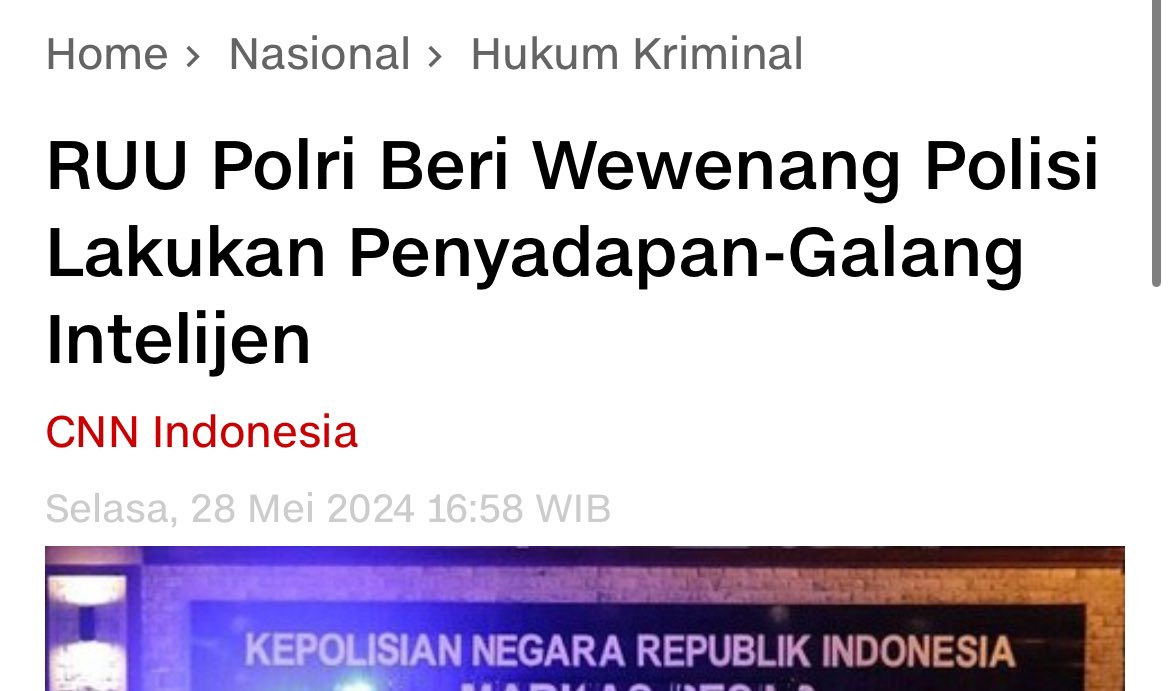 Udah pada baca draft revisi RUU Polri dan TNI yang terbaru? Wdyt guys? 😁