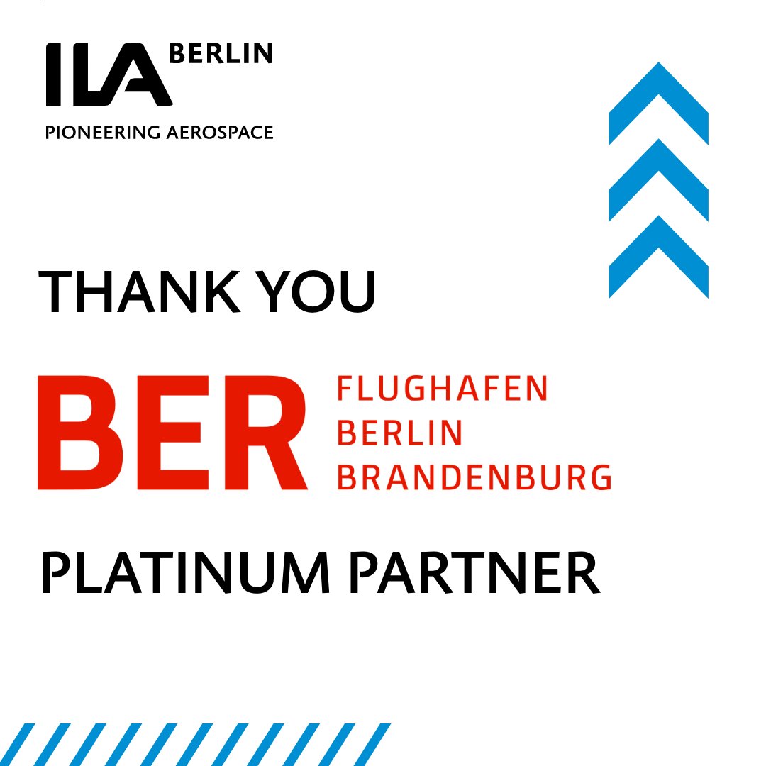 ILA Berlin - Pioneering Aerospace (@ila_berlin) on Twitter photo THANK YOU to <a href="/berlinairport/">BER – Berlin Brandenburg Airport</a> for being our Platinum Partner! ✈️ We are beyond grateful for your trust and our fruitful collaboration. Your support is vital in making #ILA24 a success. Let's continue to soar to new heights together! 🚀 #PioneeringAerospace <a href="/bdlipresse/">BDLI e.V.</a> <a href="/MesseBerlin/">Messe Berlin</a> THANK YOU to <a href="/berlinairport/">BER – Berlin Brandenburg Airport</a> for being our Platinum Partner! ✈️ We are beyond grateful for your trust and our fruitful collaboration. Your support is vital in making #ILA24 a success. Let's continue to soar to new heights together! 🚀 #PioneeringAerospace <a href="/bdlipresse/">BDLI e.V.</a> <a href="/MesseBerlin/">Messe Berlin</a>