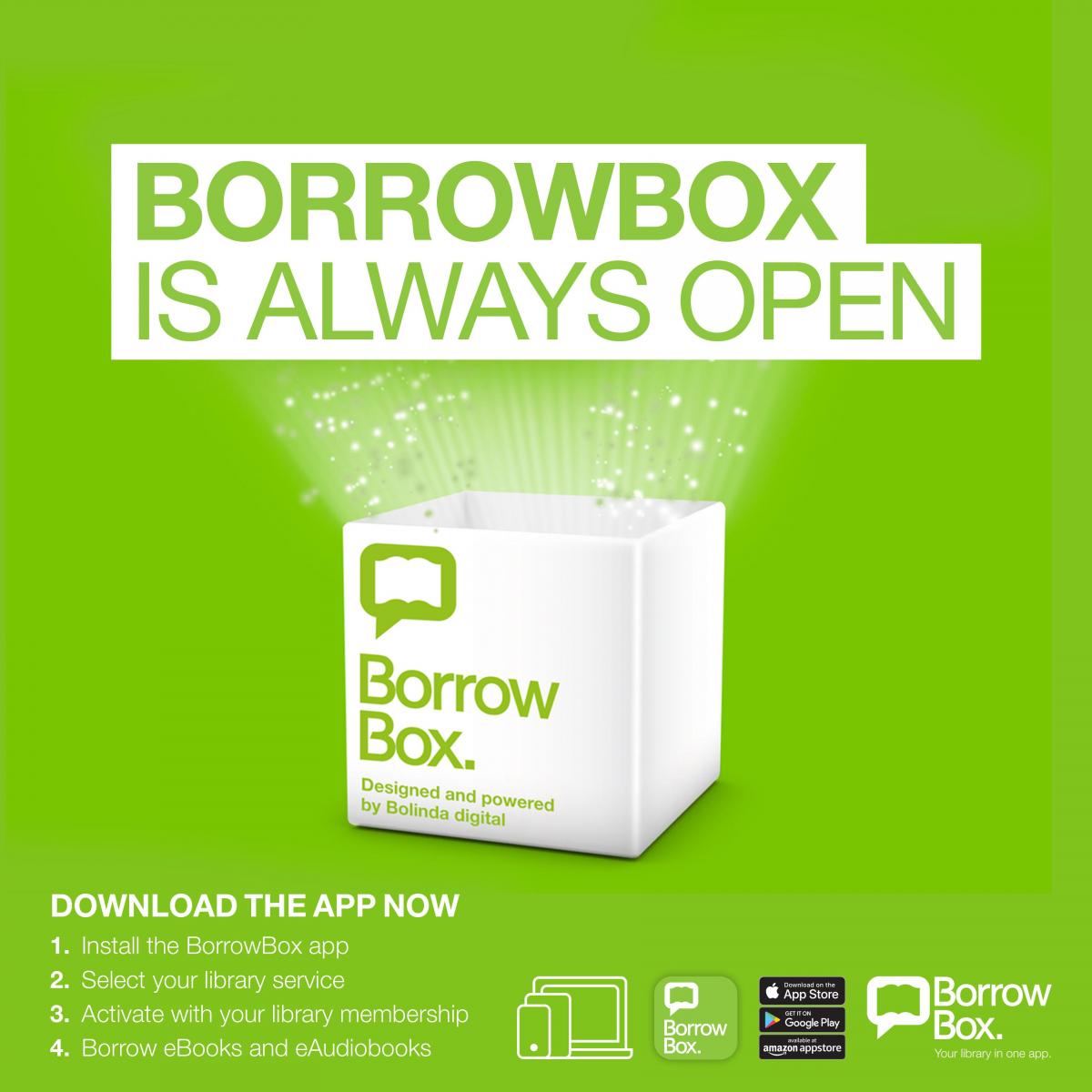 Your library card has so much power! Not only does it give you access to in branch services, you can also use it for our digital library 🌐 In fact, your library card gives you access to thousands of e-books, magazines, digital audiobooks and more, through the BorrowBox app!