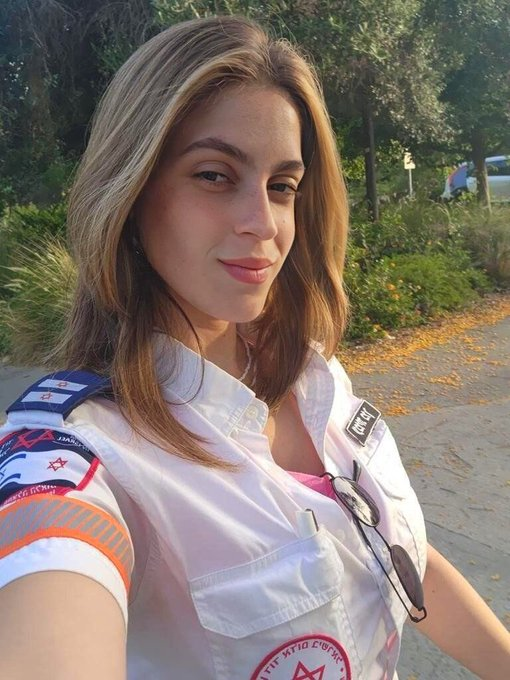 When Hamas invaded Kibbutz Be’eri on October 7th, Paramedic Amit Mann, 22, ran to the clinic to treat those wounded for seven hours. She wrote to her mother: 'Mom, I love you, think only good things about me.' Her body was found two days later. Remember Amit Mann's heroism.