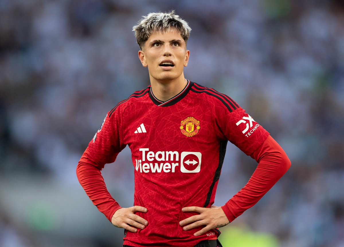 UnitedStandMUFC's tweet photo. 🚨 Alejandro Garnacho is one of only three teenagers in Europe's top five leagues to play over 2,500 minutes this season, alongside Valencia's Cristhian Mosquera and Lille's Leny Yoro. [@TheAthleticFC] #mufc https://t.co/dqqaj82FIP