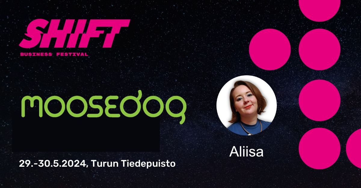 💡 Innovaatiot ovat yrityksen elinehto. 
🚀Tule kuulemaan SHIFT Business Festivalilla, miten Moosedog auttaa yrityksiä pysymään kilpailukykyisinä. Varaa aika tapaamiseen Aliisan kanssa Brellassa.
@theshiftfi #theshiftfi #getitpatented #MoosedogIPR