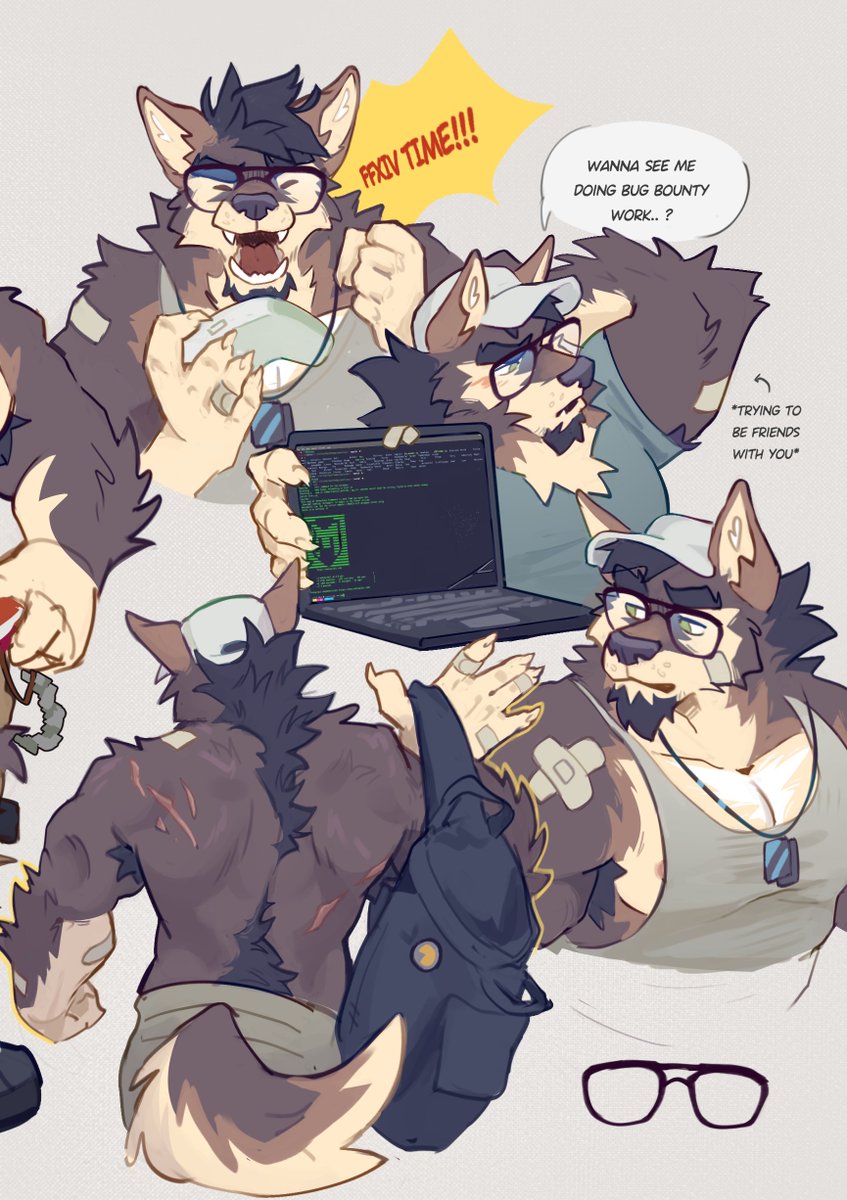 OverCyan's tweet photo. northwestern wolf guy https://t.co/bf03lXQxei