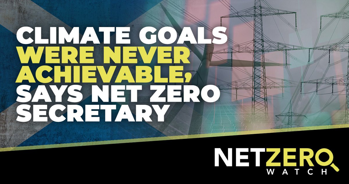 Scotland’s net zero secretary has admitted that climate targets dropped by the government earlier this year were “always beyond what was possible”. Reality bites! #CostOfNetZero 👉 thetimes.co.uk/article/climat…