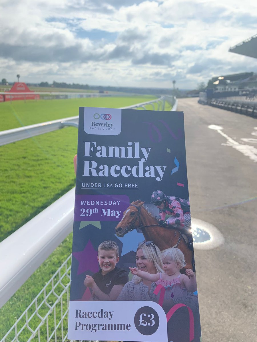 Join us today for Family Fun Raceday @Beverley_Races Course Enclosure gates open 11:45 All Enclosures gates open 12:10 First race 13:40 Last race 17:15 Tickets available on all gates, cash and card Digital racecard - bit.ly/3KhCCL4