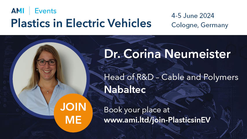 Nabaltec_AG's tweet image. Don´t miss Corina Neumeister´s presentation next week at the AMI Plastics in Electric Vehicles (June 4-5, Cologne) about the topic: &quot;Actilox® HTB as new ceramifying flame retardant for battery casing application&quot;. #flameretardants #thermoplastics #halogenfree
