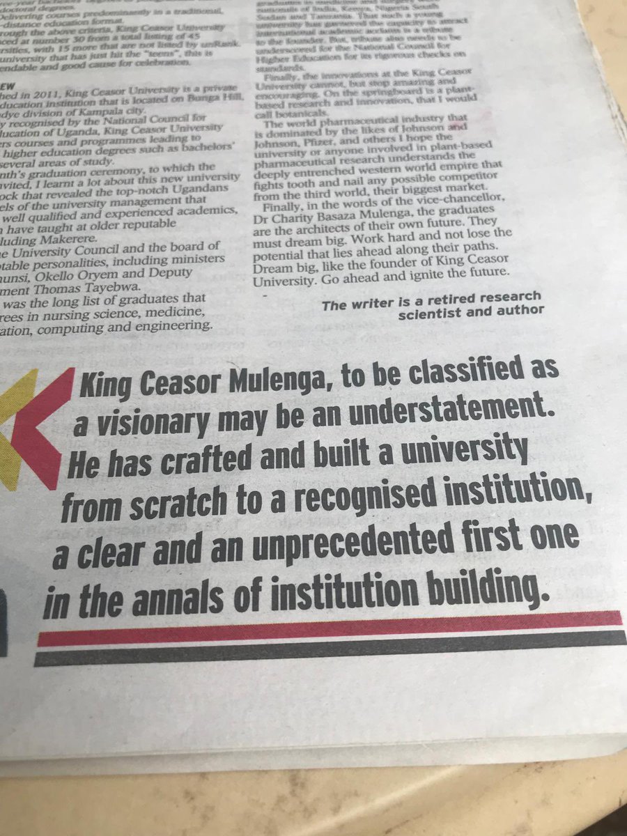 No wording can describe how great this man is..,<a href="/CeasorMulenga/">HM King Ceasor Mulenga T.G</a> 
It’s only at kcu that you will be part of a community dedicated to high standards of educational achievement. @CeasorKing