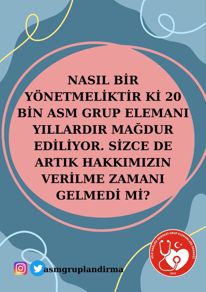 <a href="/asmgruplandirma/">Aile Sağlığı Merkezi Grup Elemanları Derneği</a> grup elemanları her koşulda işinin başında peki kadroları nerede
#asmgrubakadro
