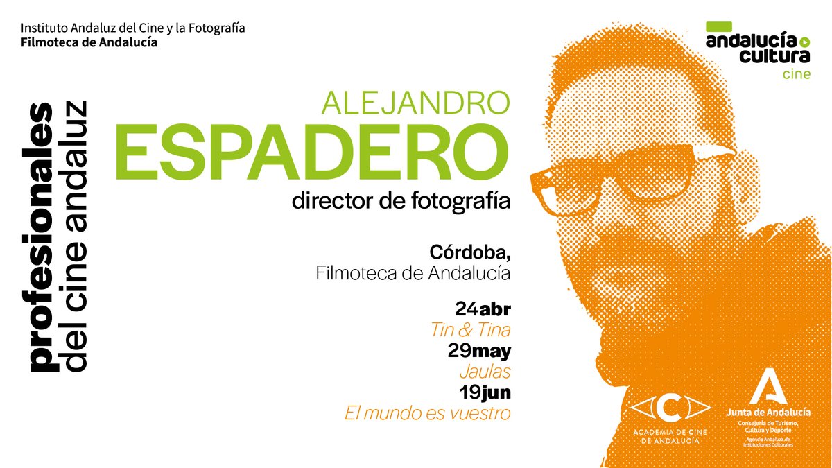 #HOY continúa en la @filmoandalucia #Córdoba, a las 20h, el ciclo ‘Los profesionales del cine andaluz’, con el director de fotografía Alejandro Espadero y la proyección🎥 Jaulas. Colabora @acacineandaluz filmotecadeandalucia.es @CulturaAND @JuntaCordoba