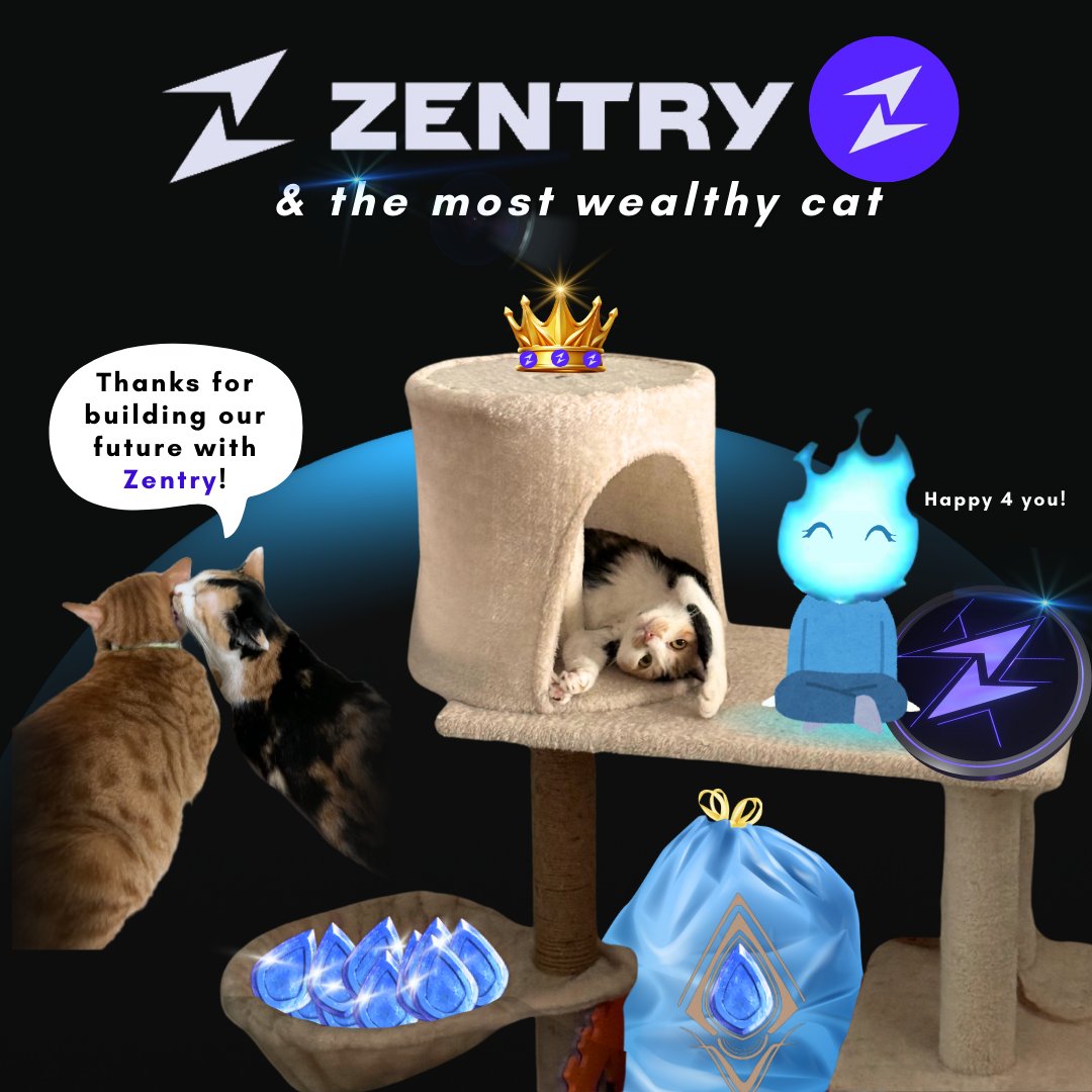 ⚡️ $ZENT Cats, the most wealthy kind of cats in the universe 😽👑💸

Zentry #Zentry #ZentryMeme @ZentryHQ ✨
