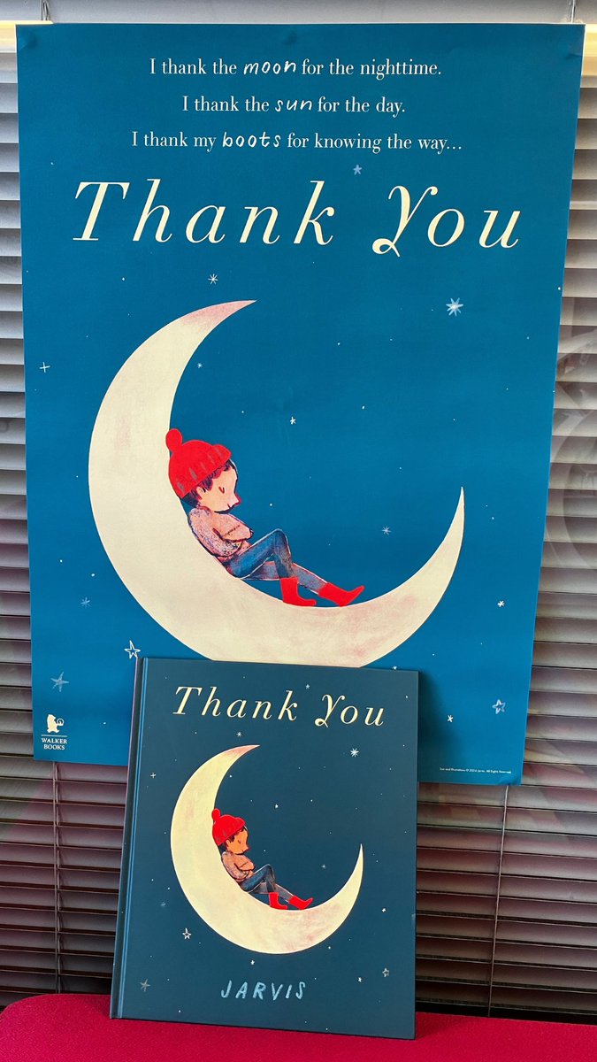 Llyfr y Dydd - THANK YOU gan JARVIS! Book of the day - THANK YOU by JARVIS! 'I thank the moon for the night time. I thank the sun for the day. I thank my boots for knowing the way…'🌙☀️☔