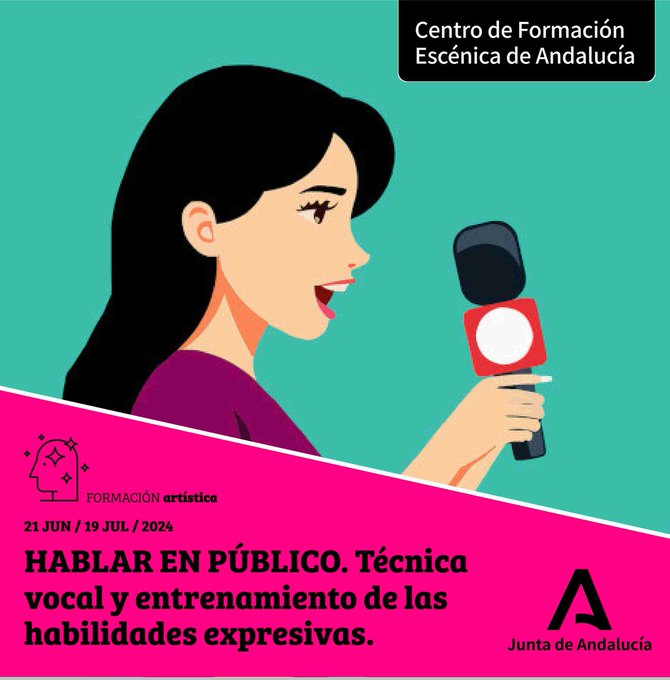 Hasta 13 JUN está abierto el plazo de inscripción al curso 'Hablar en público. Técnica vocal y entrenamiento de las habilidades expresivas', a cargo de @juliaolivavoz, en el Teatro Romano #Cádiz Del 21 JUN al 19 JUL 👉lajunta.es/4ruuq @CulturaAND @CadizJunta