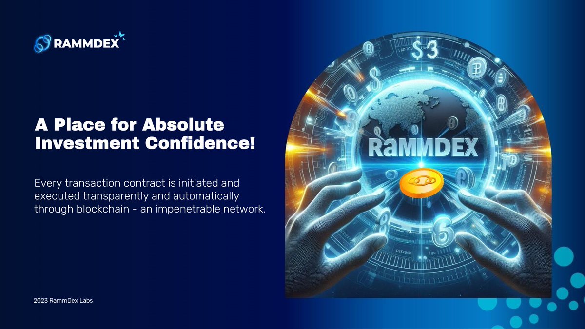 RAMMDEX - A Place for Absolute Investment Confidence!🛡️
Every transaction contract is initiated and executed transparently and automatically through blockchain - an impenetrable network

#RammDexCoin #RammDexAirdrop #RammDex #RAMM $RDC #CryptoGem #NewListing #TradeCoin #Hash #AMM
