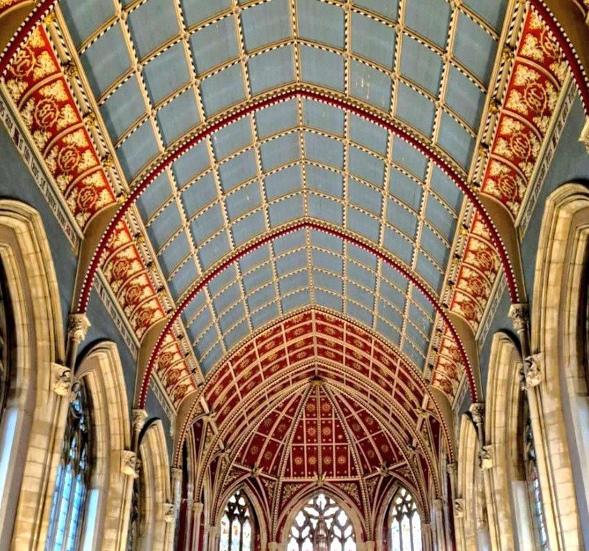 Interior of the chapel #RomanCatholic #College of #StCuthbert, #Ushaw, #Durham. Designed by #AWNPugin. Ca. 1848. 
@ushawdurham
@HistoricEngland Grade I & II

#pugin #augustuspugin #gothicrevival #design #gothicrevivalarchitecture #gothicrevivalart #puginushaw #gothicrevivaldesign