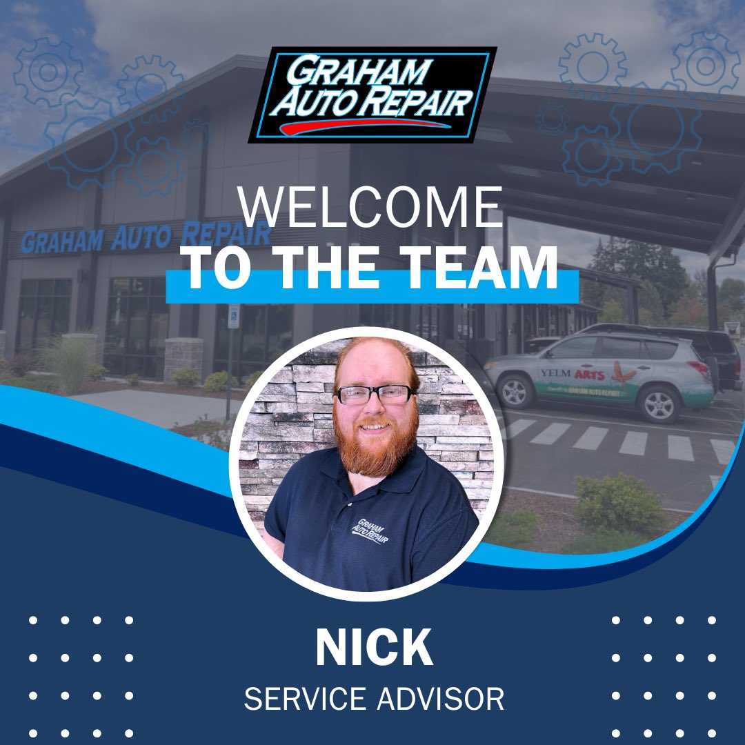 AutoGraham's tweet image. 🌟 Meet Nick, our newest Service Advisor at Graham Auto Repair! 🛠️ Jacob brings his passion and precision to our team. To ensure your safety on the road! 🚗💨

👉 Need expert service? Book now: grahamautorepair.com/appointments/?…

#DriveSafe #GrahamWA #YelmWA #AutoRepair