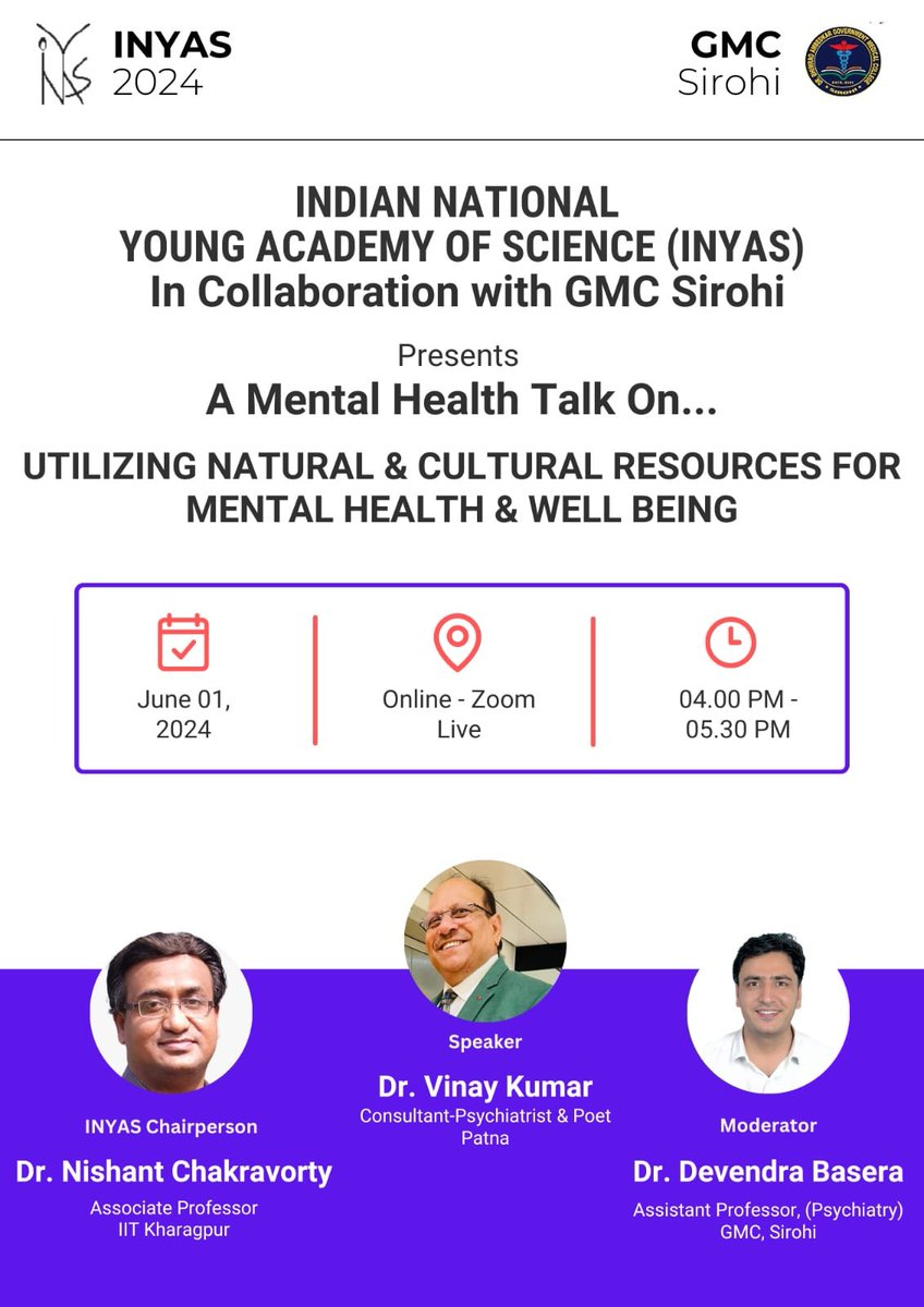 INYAS is happy to organize a talk on Mental Health on the 1st of June. Please register using the link below Registration link : ttps://docs.google.com/forms/d/e/1FAIpQLScJmBxXoAW3czUmerjQugTuwZpKViIOzbZuz2MxGffo9DJSiw/viewform