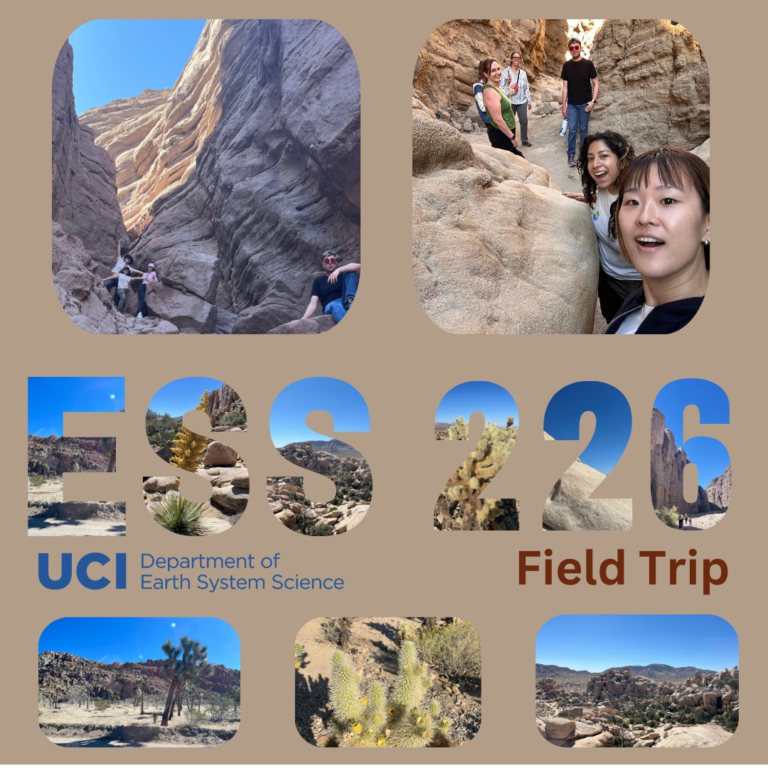 uciess's tweet image. Spring 2024 #ESS226 Field Trip! 
UCI students explored SoCal&apos;s wonders—from the San Jacinto Mountains to Joshua Tree. They encountered diverse ecosystems like the Mojave &amp;amp; Sonoran deserts, montane forests, and crossed a tectonic plate boundary.
#uciess