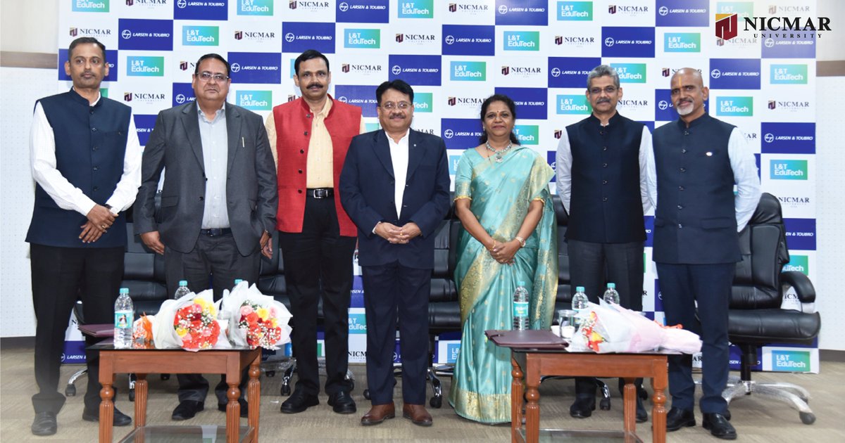 NICMARofficial's tweet image. Excited to announce the partnership of NICMAR University, Pune and Larsen &amp;amp; Toubro to launch co-branded M. Tech programs in Construction Technology &amp;amp; Management and Infrastructure Project Management! MoU signed on May 22, 24.
#NICMARUniversity #LNTEduTech #MTech #Partnerships