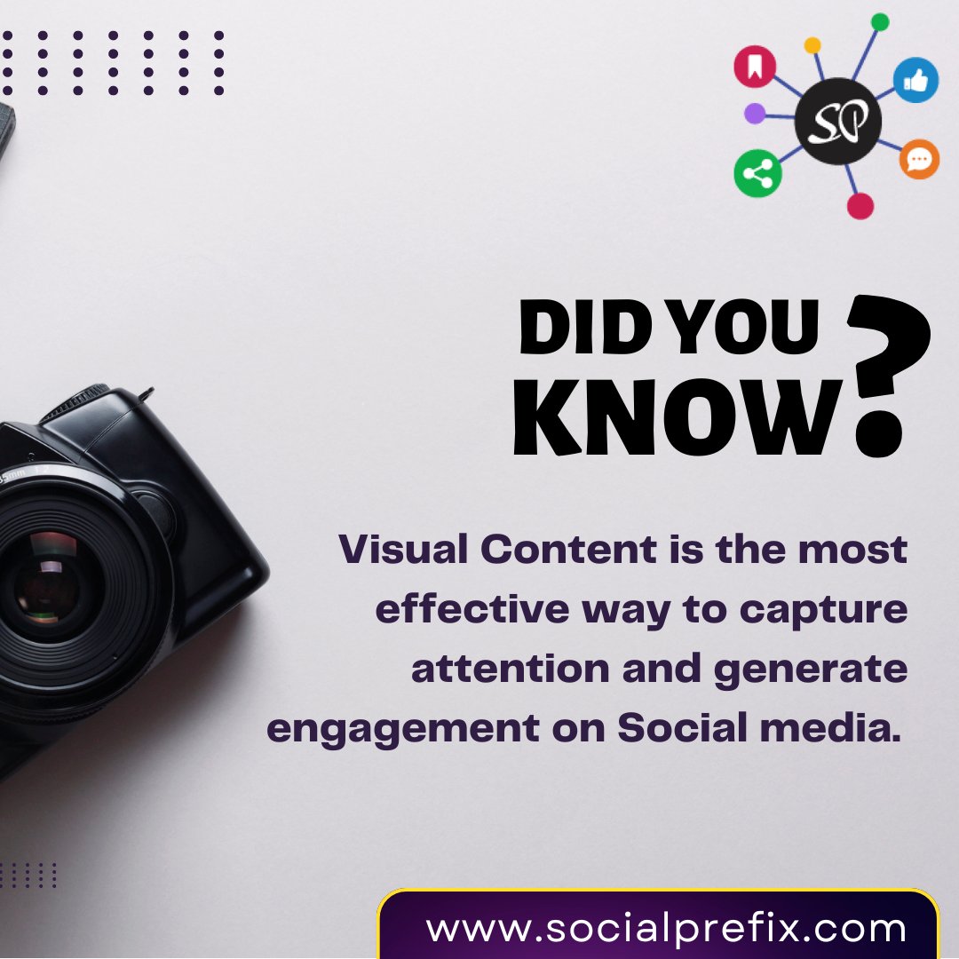 Visual Content is the most effective way to capture attention and generate engagement on Social media.

To know more visit our website 👉 socialprefix.com
#digitalmarketing2024 #digitalmarketingservices #socialprefix